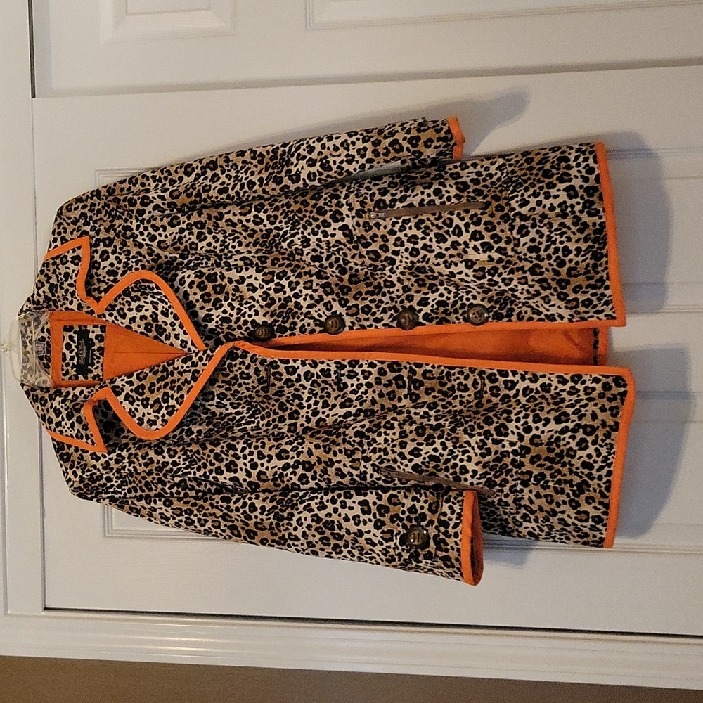 Ladies' Cheetah Print Long Jacket Sz. 8